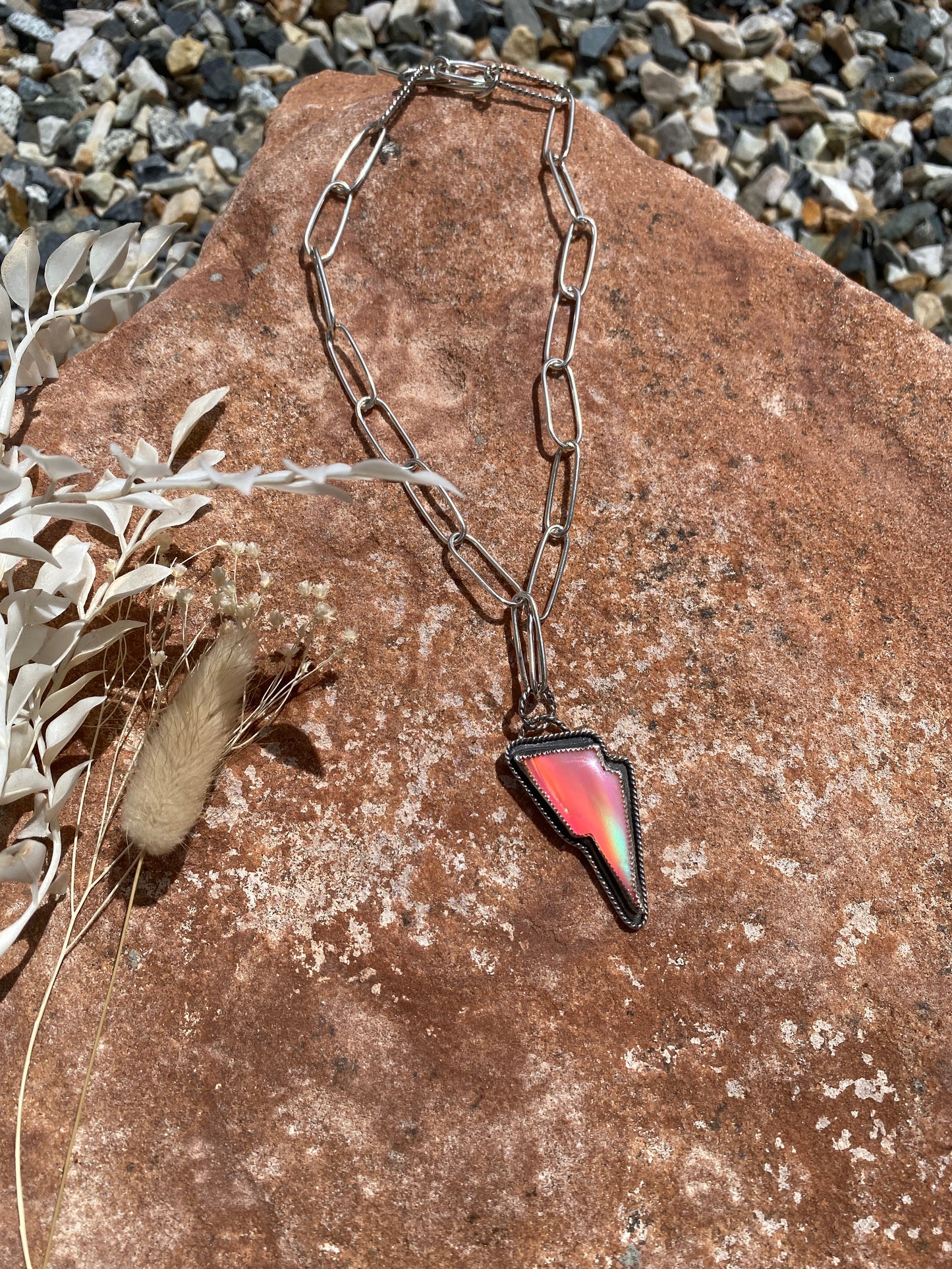 Pink Bolt necklace