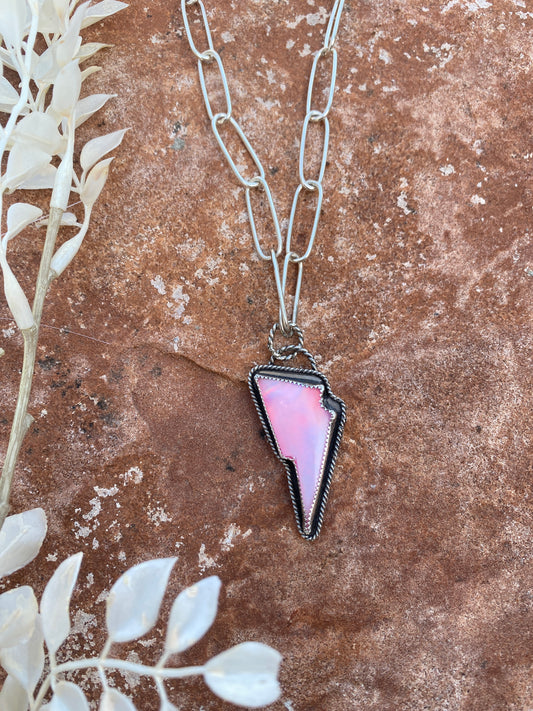 Pink/purple Bolt Necklace